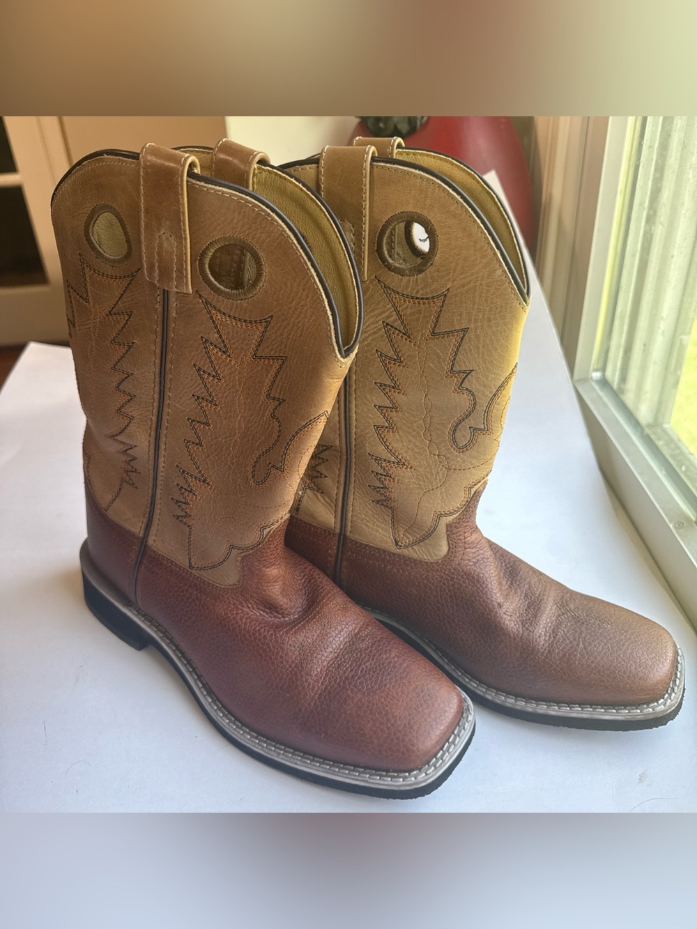 Vintage Smoky Mountain young men Two-Tone Brown  Western  Boots